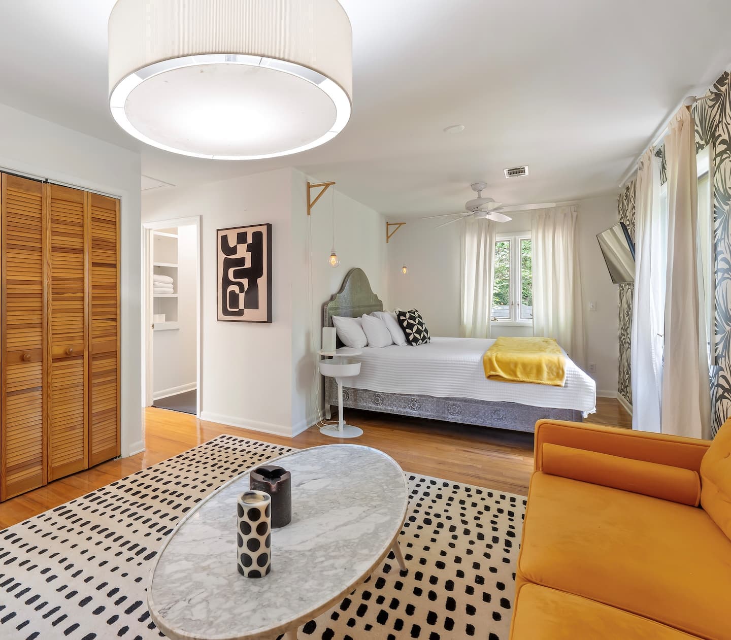Bedroom 1: King bed